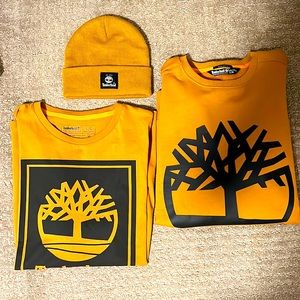 Timberland package deal. Sweatshirt, T-shirt , beanie combo